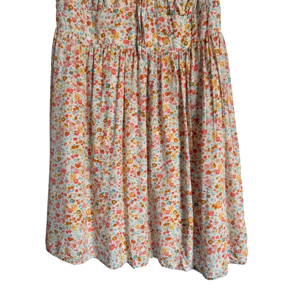 Cottagecore Feminine Coco + Jaimeson Floral Peasant Mini Dress Puff Sleeve Sz M - Picture 10 of 12